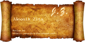 Jánosik Zita névjegykártya